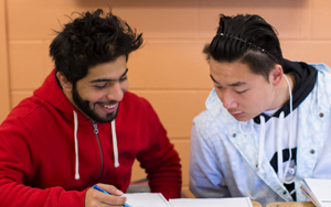 students studying together