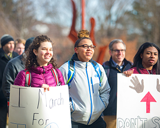 Students at protest
