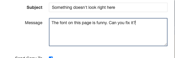 Request help- submit box