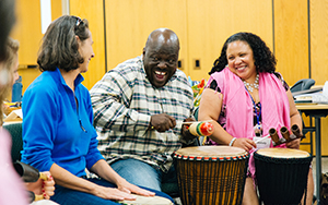students playing drums