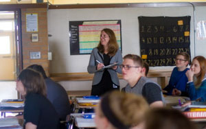 Teacher in a classroom