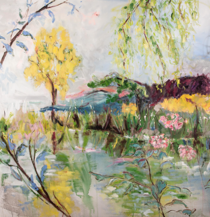 an oil and acrylic nature scene painting