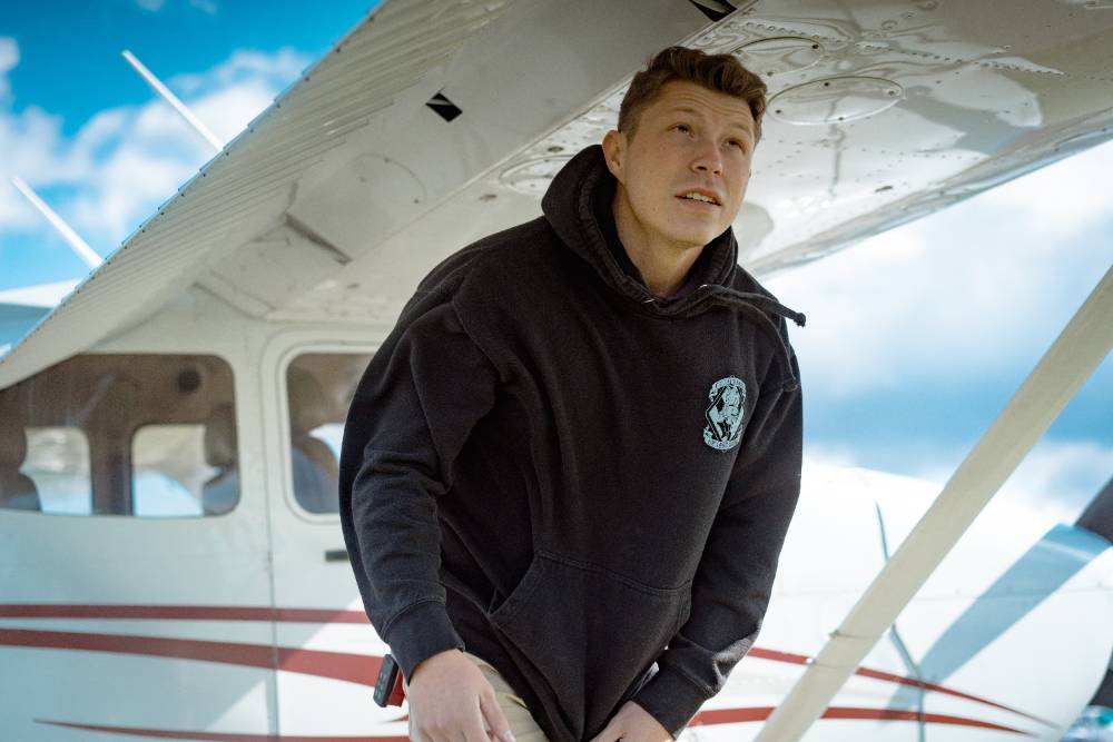 Plane about to take off