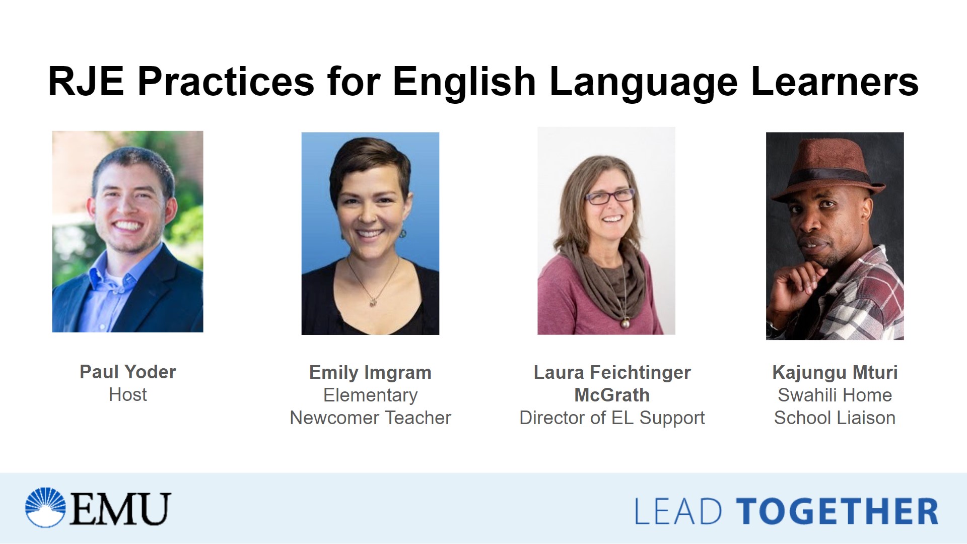 Webinar Speakers RJE ELL