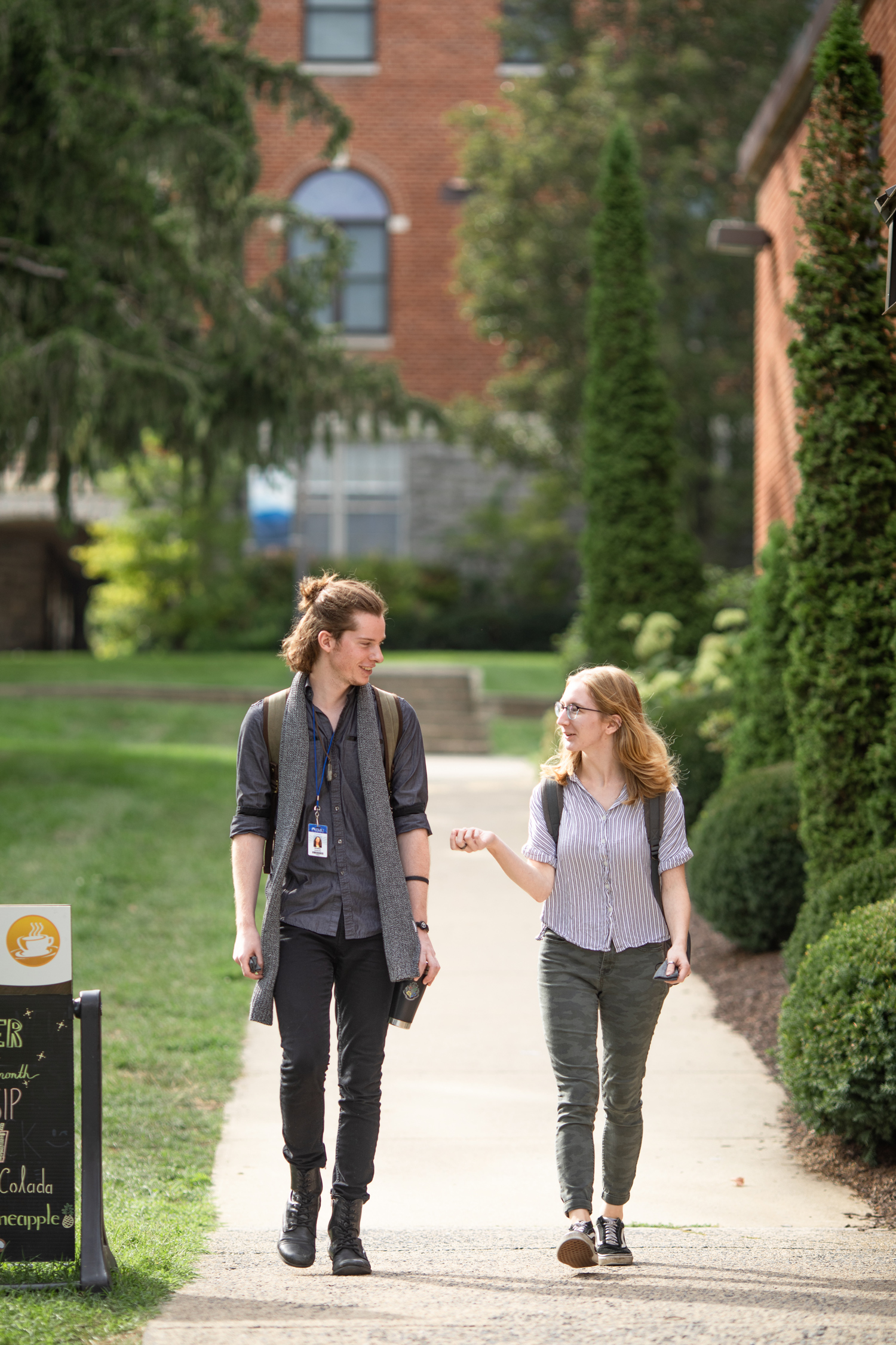 Students walking