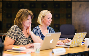 two students at computers