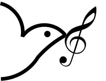 dove with treble clef in beak