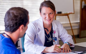 Lisa King with student