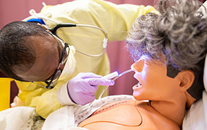 Student in the Nursing Lab