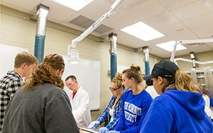 students around a cadaver