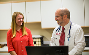 student with a doctor mentor