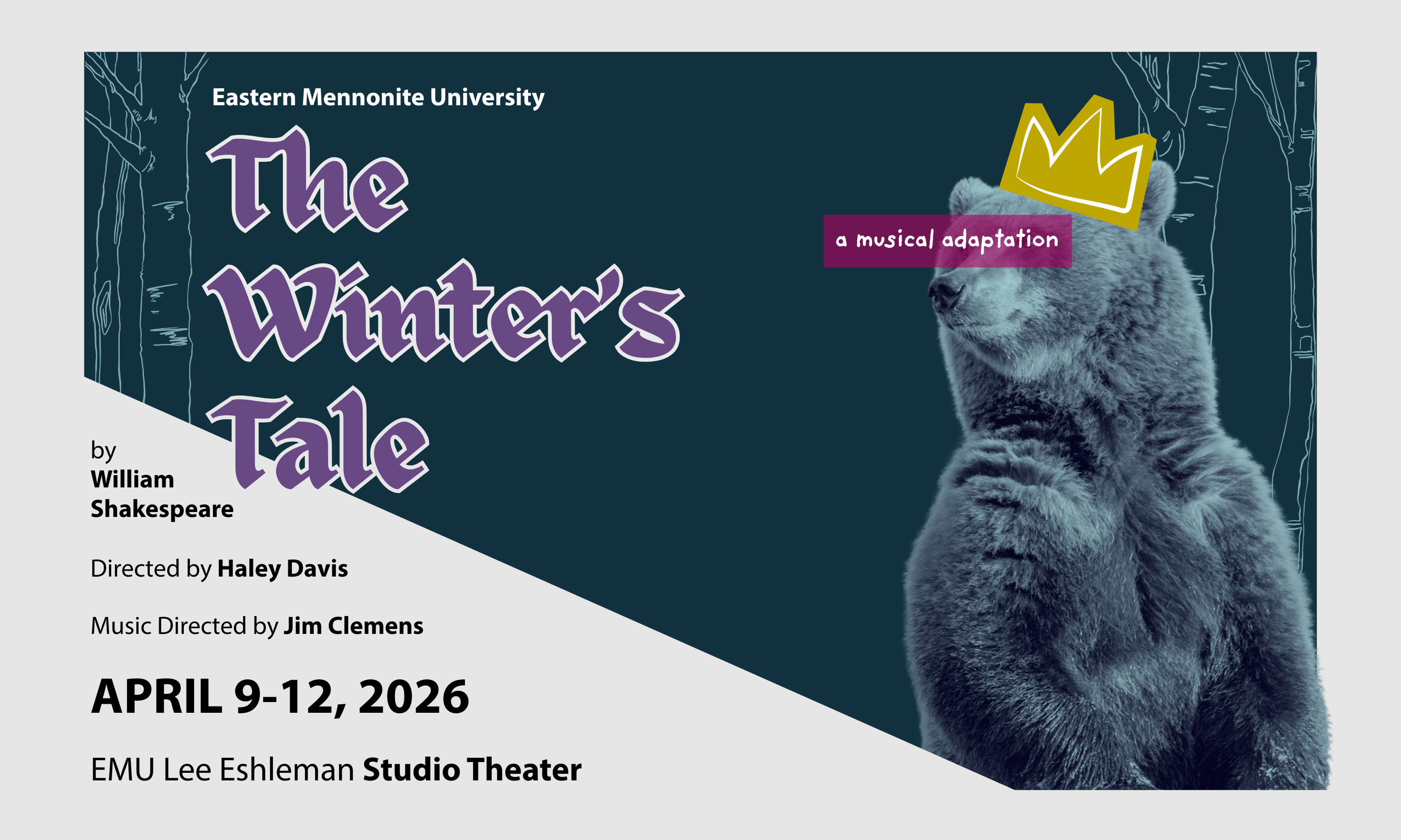 Winter 2026 Poster of The Winter's Tale: A Musical Adaptation. Winter 2026 Poster of The Winter's Tale: A Musical Adaptation.